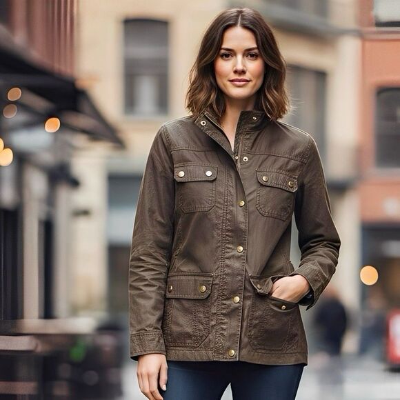 J.Crew Jacket Womens Sz XS Utility Military Relaxed Boyfriend Field Fall Autumn - Picture 1 of 13